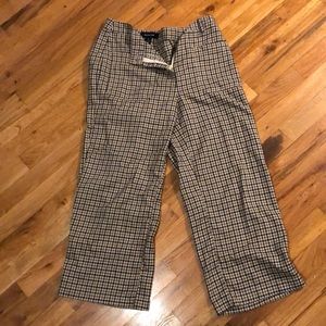 Who What Wear Brown Plaid Pants